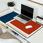 Red Rust Navy Blue Black Lines Desk Mat Gallery Image 2