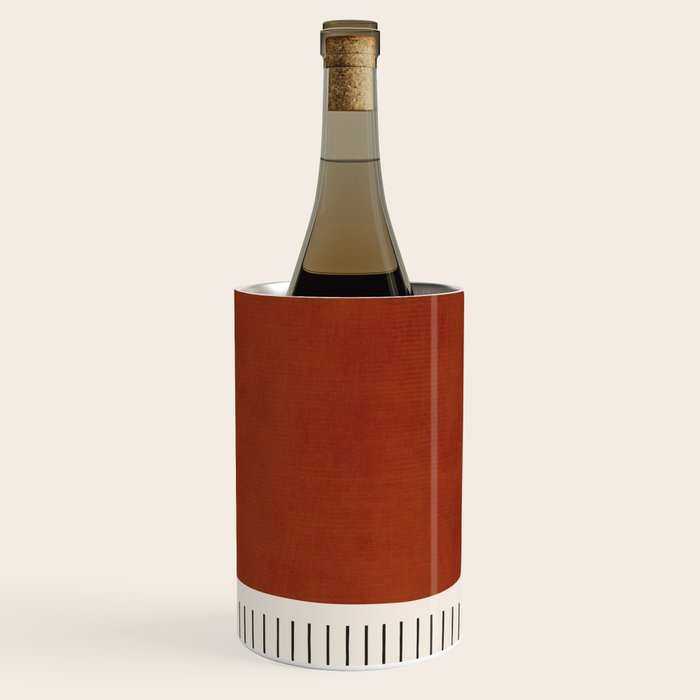 Red Rust Navy Blue Black Lines Wine Chiller Gallery Image 3