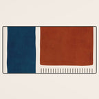 Red Rust Navy Blue Black Lines Desk Mat Gallery Image 3