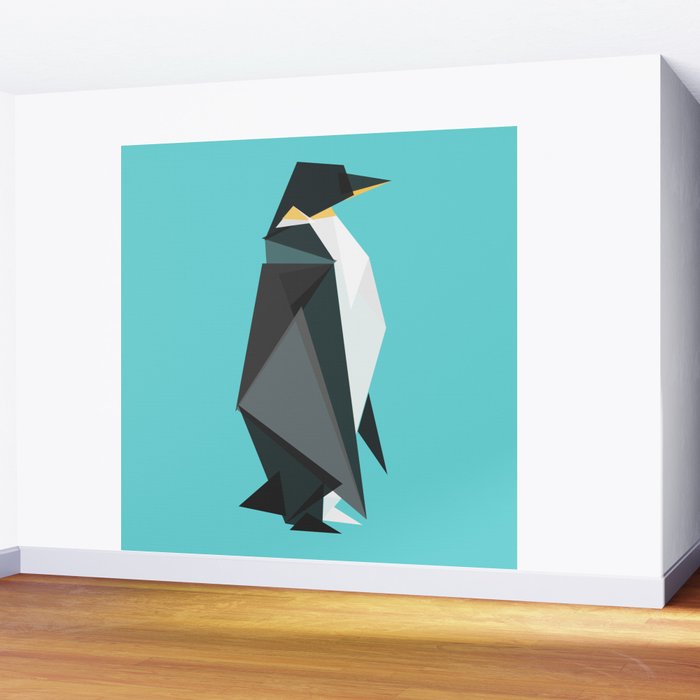 Fractal geometric emperor penguin Wall Mural Gallery Image 2