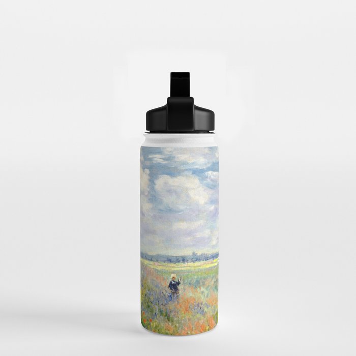Poppy Fields near Argenteuil by Claude Monet Water Bottle Gallery Image 2