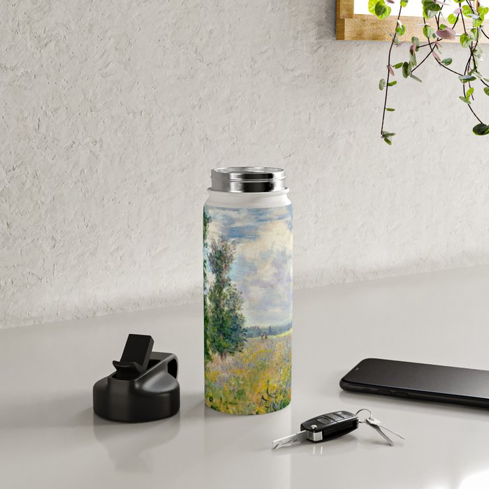 Poppy Fields near Argenteuil by Claude Monet Water Bottle Gallery Image 4