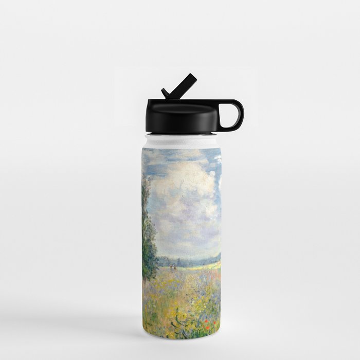 Poppy Fields near Argenteuil by Claude Monet Water Bottle Gallery Image 1