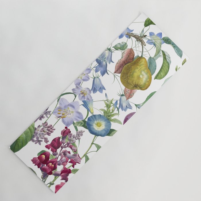 Summer Fruits Botanical Illustration Collage Yoga Mat Gallery Image 1