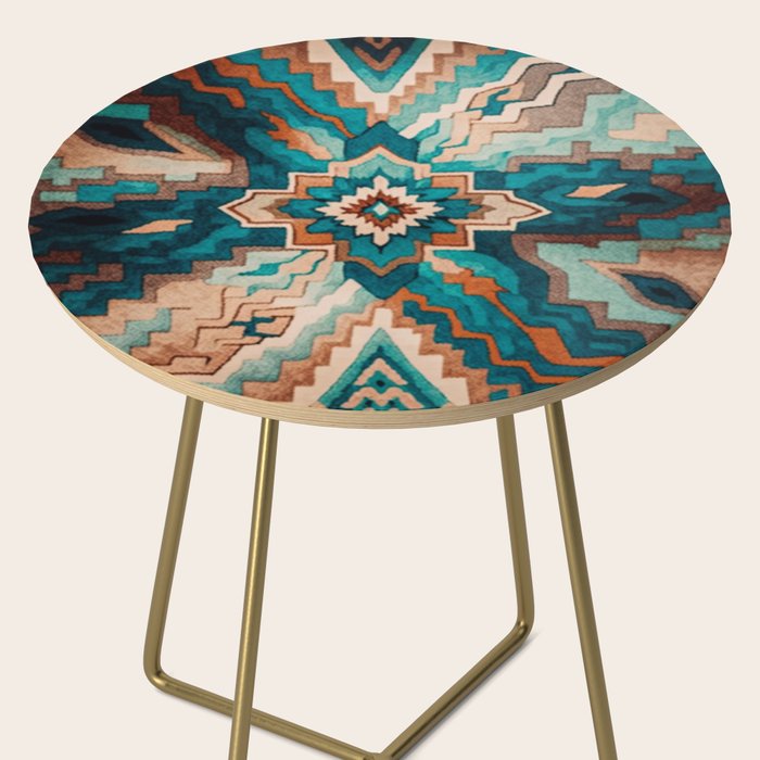 Abstract Geometric Southwest Side Table Gallery Image 2