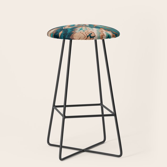 Abstract Geometric Southwest Stool Gallery Image 1