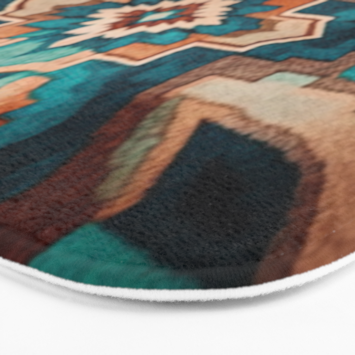 Abstract Geometric Southwest Bath Mat Gallery Image 3
