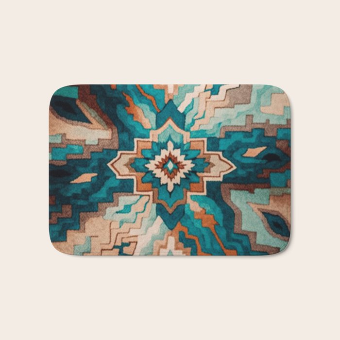 Abstract Geometric Southwest Bath Mat Gallery Image 1