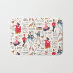 The 12 days of Christmas song illustration Bath Mat Gallery Image 1