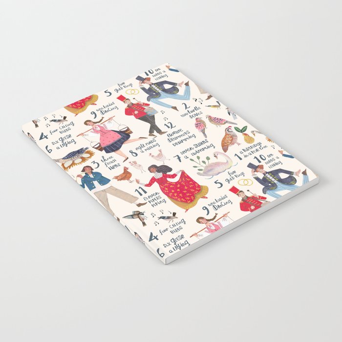 The 12 days of Christmas song illustration Notebook Gallery Image 2