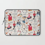 The 12 days of Christmas song illustration Laptop Sleeve Gallery Image 1