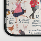 The 12 days of Christmas song illustration Laptop Sleeve Gallery Image 3
