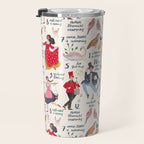 The 12 days of Christmas song illustration Travel Mug Gallery Image 3