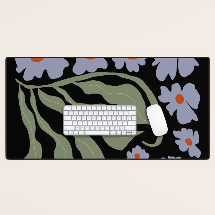 Summer night floral fun Desk Mat Gallery Image 1