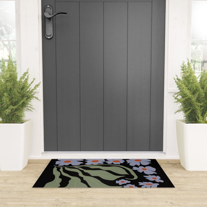 Summer night floral fun Welcome Mat Gallery Image 3