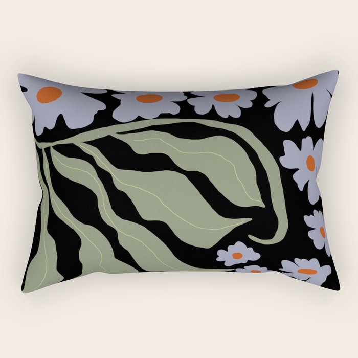 Summer night floral fun Rectangular Pillow Gallery Image 2