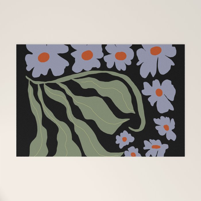 Summer night floral fun Welcome Mat Gallery Image 1