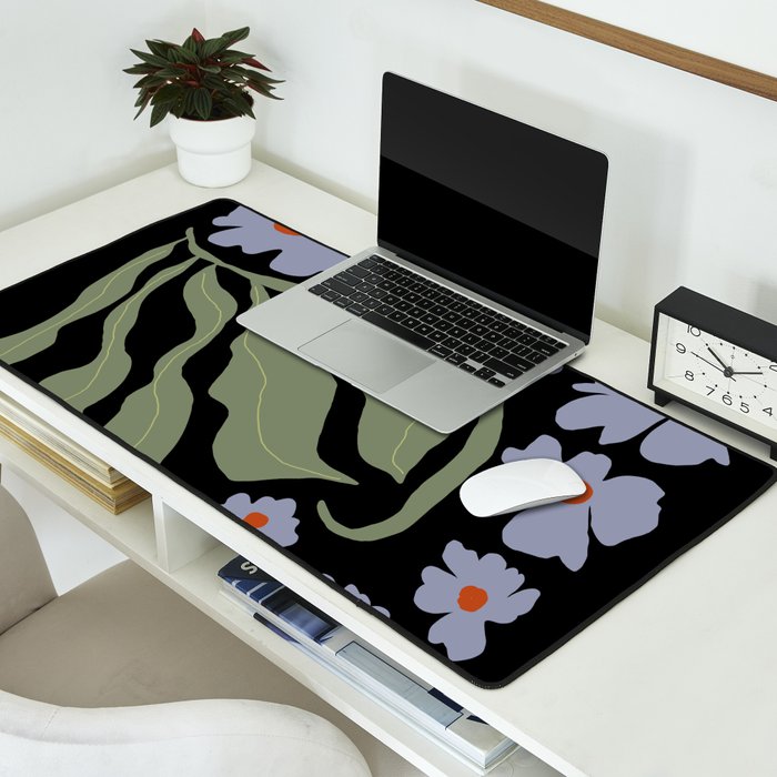 Summer night floral fun Desk Mat Gallery Image 2