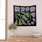 Summer night floral fun Wall Tapestry Gallery Image 2