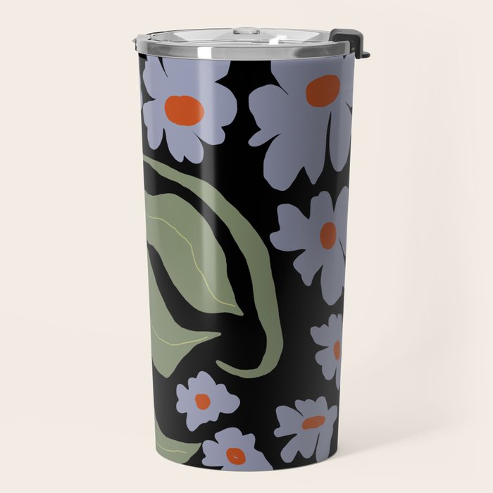 Summer night floral fun Travel Mug Gallery Image 2