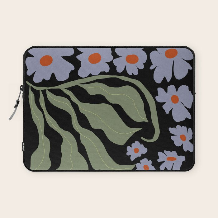 Summer night floral fun Laptop Sleeve Gallery Image 1