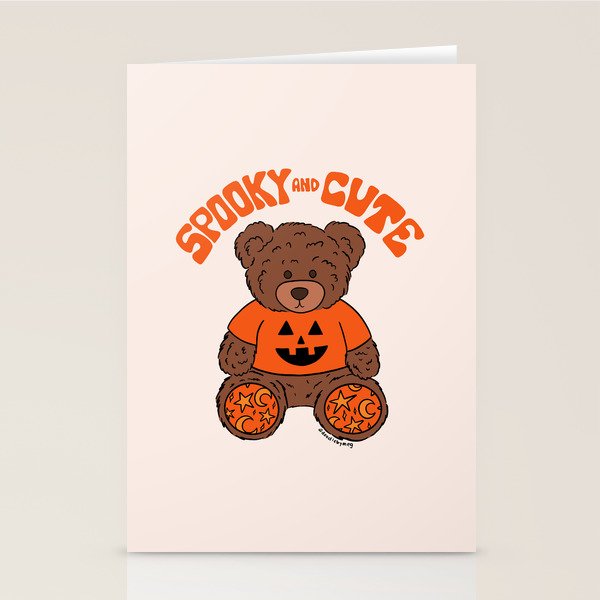 Spooky and Cute Bear Stationery Card Gallery Image 2