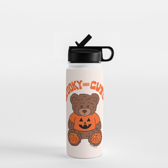 Spooky and Cute Bear Water Bottle Gallery Image 1