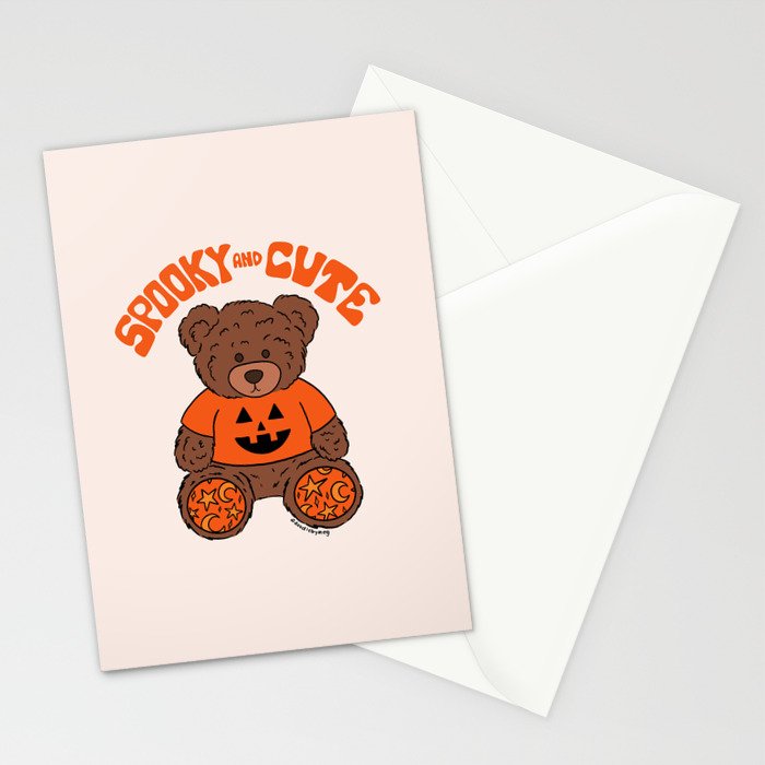 Spooky and Cute Bear Stationery Card Gallery Image 2