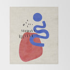 Rainy Blue Wiggle Throw Blanket Gallery Image 2