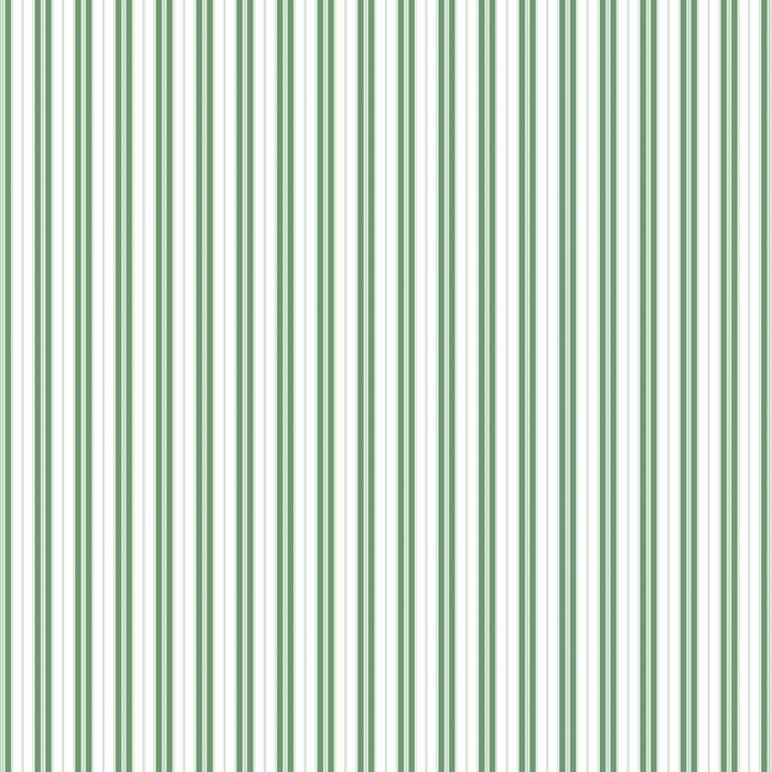 Fern Green and White Micro Vertical Vintage English Country Cottage Ticking Stripe Coffee Mug Gallery Image 2