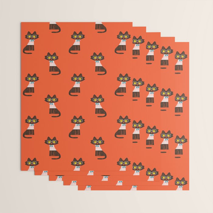 Fitz - Preppy cat Wrapping Paper Gallery Image 3