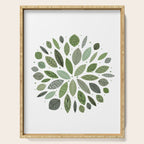 Mid-Century Green Leaves Serving Tray Gallery Image 1
