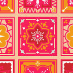Talavera Mexican Tile - Hot Pink & Orange Palette Coffee Mug Gallery Image 2