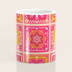Talavera Mexican Tile - Hot Pink & Orange Palette Coffee Mug Gallery Image 4