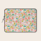 Dinosaurs + Unicorns in Pink + Teal Laptop Sleeve Gallery Image 1