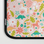 Dinosaurs + Unicorns in Pink + Teal Laptop Sleeve Gallery Image 3