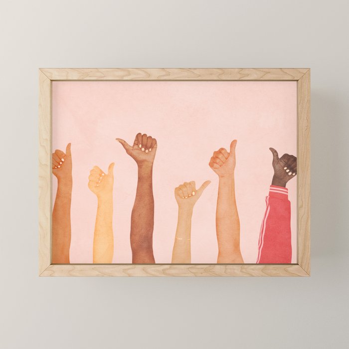 Thumbs Up Mini Art Print Gallery Image 1