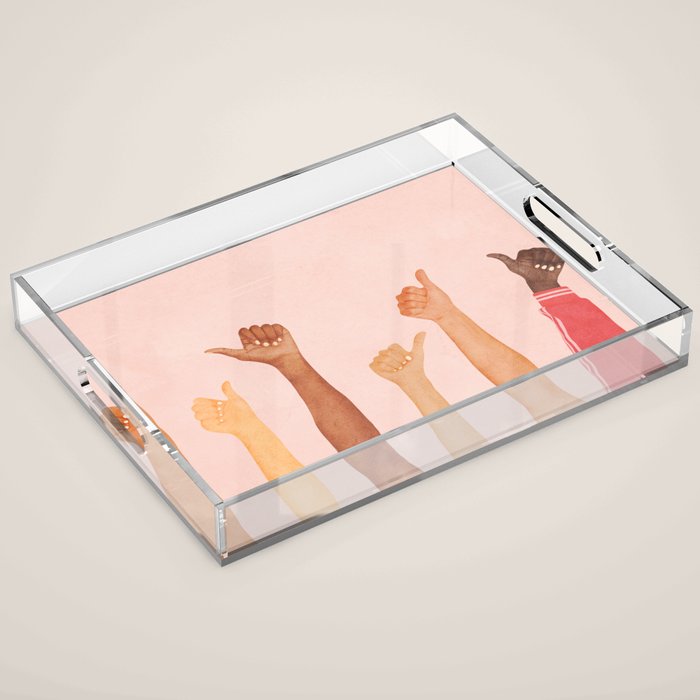 Thumbs Up Acrylic Tray Gallery Image 1