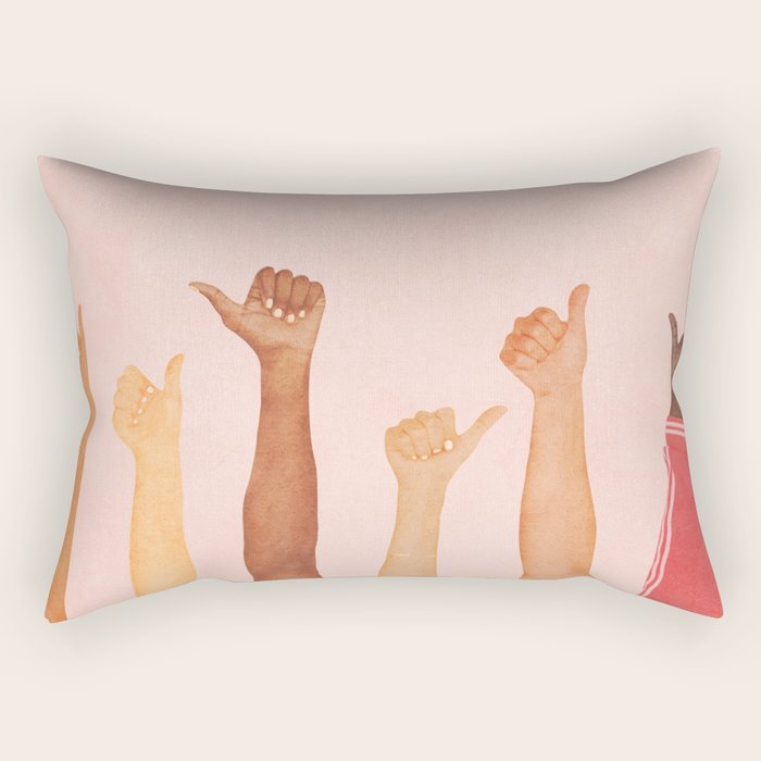 Thumbs Up Rectangular Pillow Gallery Image 1