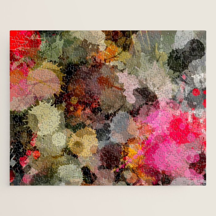 Paint Splatter Bouqet  Jigsaw Puzzle Gallery Image 1