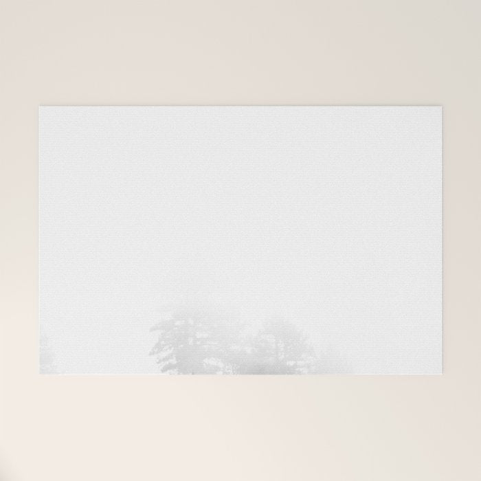 PNW Pacific Northwest Compass - Black and White Forest Welcome Mat Gallery Image 1