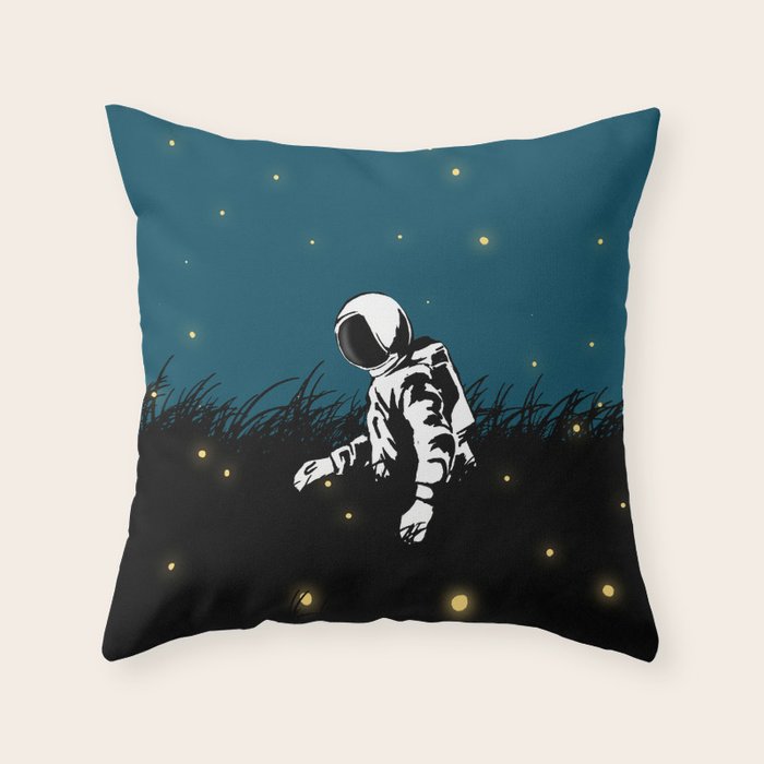 Lost in the field of stars Throw Pillow Gallery Image 6