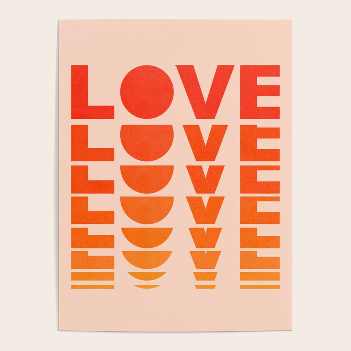 Abstraction_LOVE_SUNSET_Minimalism_001 Poster Gallery Image 4