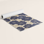Blue Flower Pattern Yoga Mat Gallery Image 2