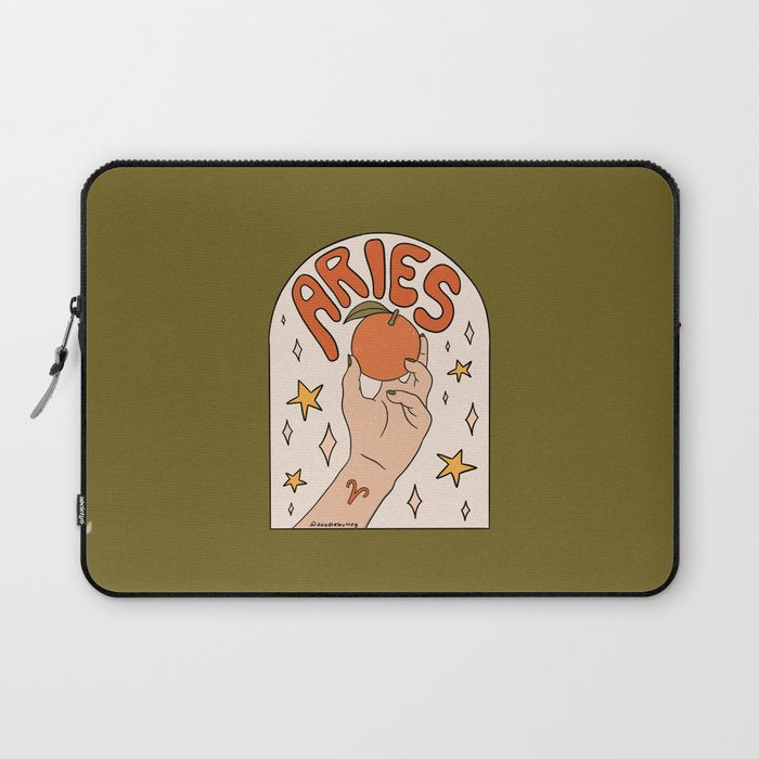 Aries Orange Laptop Sleeve Gallery Image 1