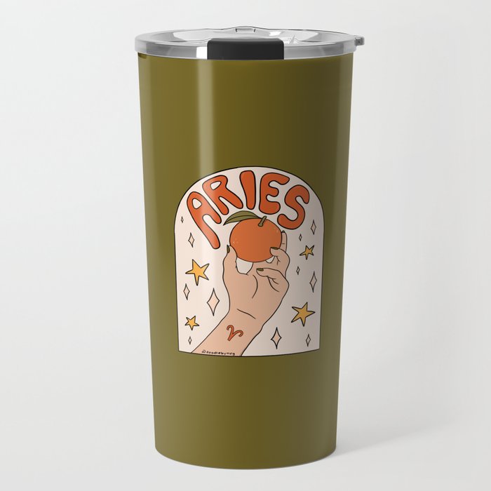 Aries Orange Travel Mug Gallery Image 1
