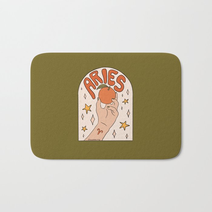 Aries Orange Bath Mat Gallery Image 1