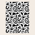 Black abstract organic shape art pattern Poster Gallery Image 4