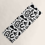 Black abstract organic shape art pattern Yoga Mat Gallery Image 1
