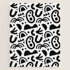 Black abstract organic shape art pattern Jigsaw Puzzle Gallery Image 1